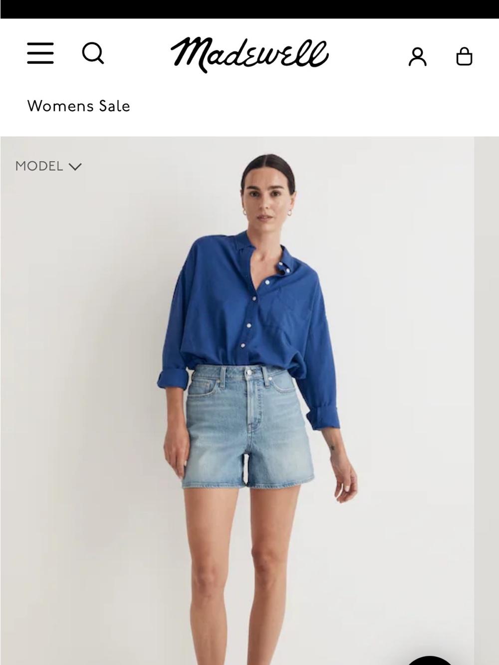 Madewell Light Blue Denim Shorts - Classic High-Rise Jean Short